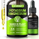 Potassium gouttes de magnésium – 500mg supplément de potassium de magnésium, supplément d'absorption élevée pour les crampes de jambes, os et immunosupport avec calcium, vitamine D3 et zinc