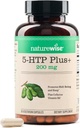 NatureWise 5-HTP 200mg supplément des graines de Griffonia avec cofacteur vitamine B6 - Soutien de l'humeur et aide naturelle au sommeil pour les adultes - libération retardée, végétalien - 60 Compte[2-Mois]