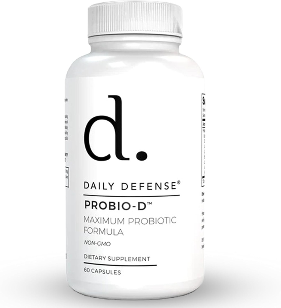 Supplément de soutien immunitaire probiotique - Probiotiques quotidiens pour les hommes avec constipation et gaz - Supplément de digestion et de ballonnement et probiotiques pour les femmes - 60 Capsules, PROBIO-D