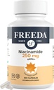 Freeda Niacinamide - Vitamine B3 Niacinamide 250 mg - Végétarien Non Flush Formule Niacin - B3 Vitamines Supplément Niacinamide - Niacin Supplément Niacin Sans Flush Vitamine B3 Nicotinamide, 500 Capsules