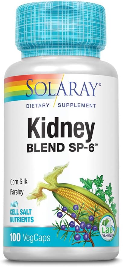 SOLARAY Mélange de rein SP-6. Combinaison à base de plantes avec/Cell Salt Nutrients pour aider à soutenir la fonction rénale saine.
