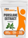 BulkSupplements.com Poudre d'extrait de purslane - Portulaca Oleracea Extrait, suppléments de purslane - de Purslane Herb, sans gluten, 500mg par portion, 250g (8,8 oz) (paquet de 1)