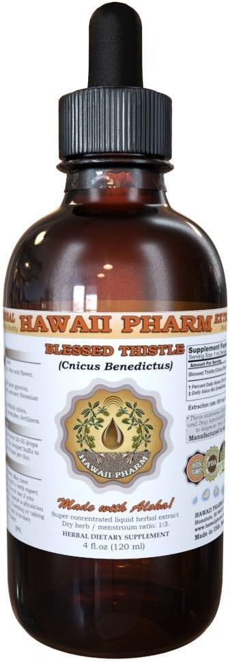Extrait liquide de chardon, chardon biologique béni (Cnicus benedictus) Supplément de teinture 4 oz