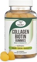 Gommies de collagène pour les femmes soutient le vieillissement (Max Strength - Enhanced with Biotin, Vitamine C, Zinc, and Vitamine E (Longevity for Women and Men) 60 Vitamines de cheveux, de peau et de ongles (non-OGM) by Double Wood