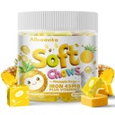 Supplément en fer doux à croquer avec de la vitamine C de l'ananas aromatisé.