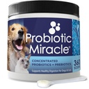 Probiotics for Dogs -(360 Scoops)-Probiotic Miracle -Advanced, Species Specific Probiotics and Prebiotics to Stop Diarrhea, Loose Stool, and Yeast-Plus Immune Support