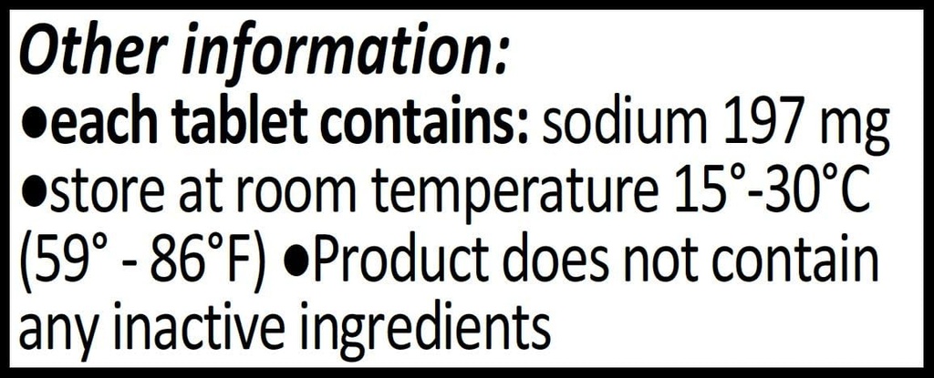 Comprimés de chlorure de sodium 500 mg (0,5 gramme), comprimés de sel normaux USP - 200 comprimés par CitraGen Pharmaceuticals, Inc.