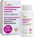 Xtendlife Total Balance Femmes Multivitamine pour la santé immunitaire, cardiaque, digestive et cellulaire - - Soutien quotidien - 70+ nutriments et minéraux - 30 jours d'approvisionnement