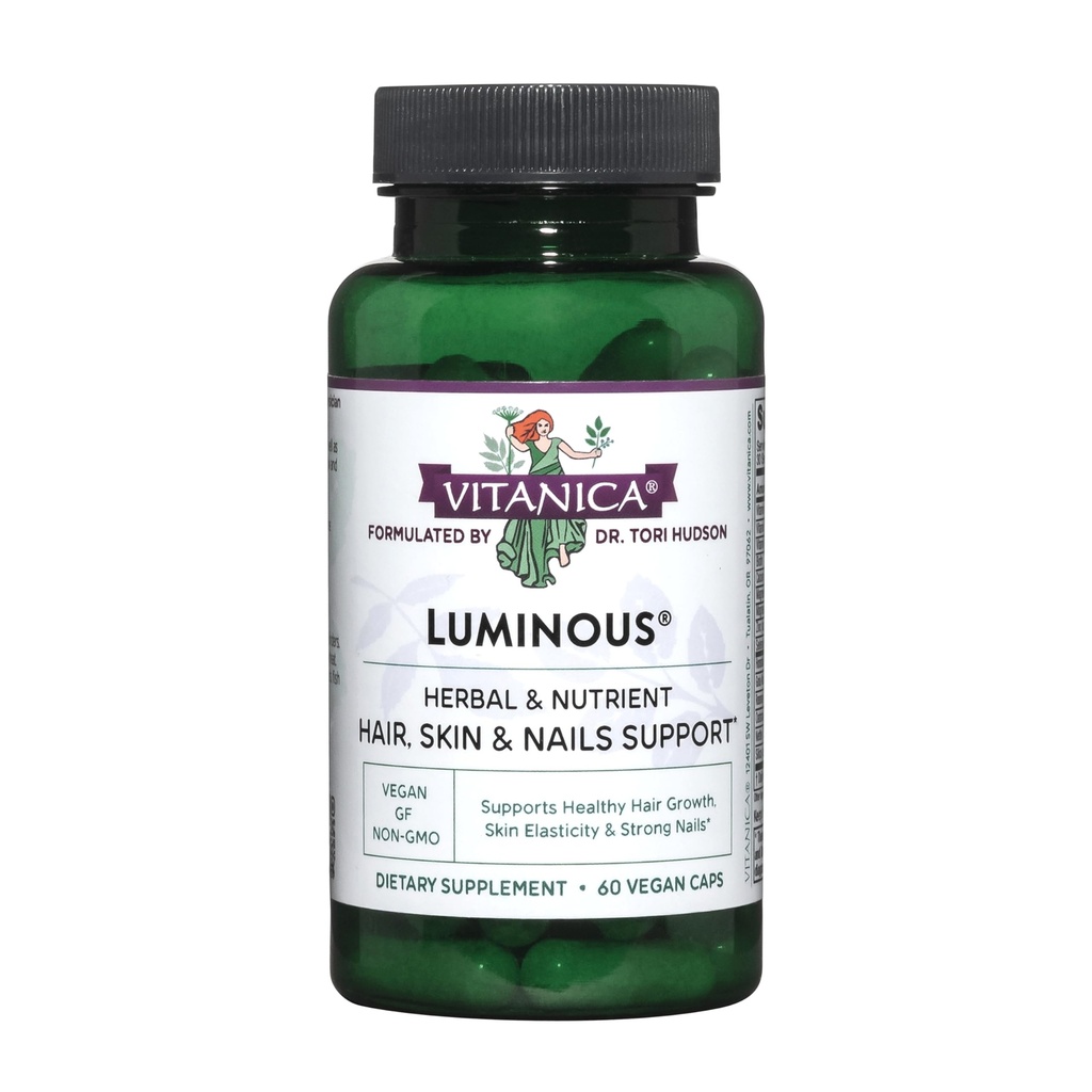 Vitanica, Lumineux, Cheveux, Skin and Nail Support, Vegan, 60 Capsules