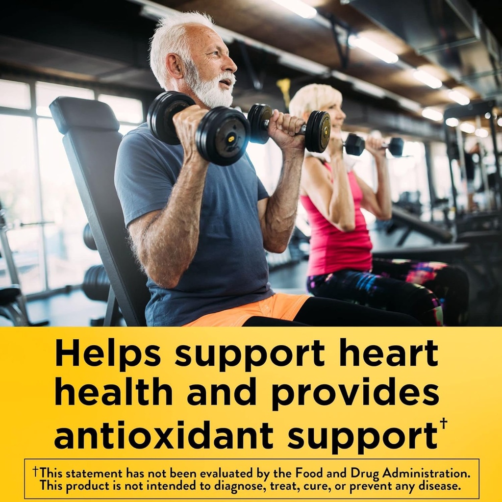 Nature faite CoQ10 100mg avec extrait de poivre noir pour l'absorption accrue de nutriments, supplément alimentaire pour le soutien de la santé cardiaque, 30 softgels, 30 jours d'approvisionnement (paquet de 2)