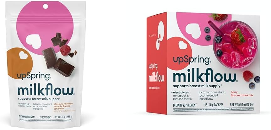 UpSprring Lait flow, supplément d'allaitement avec Fenugreek & Thistle Bienheureux.