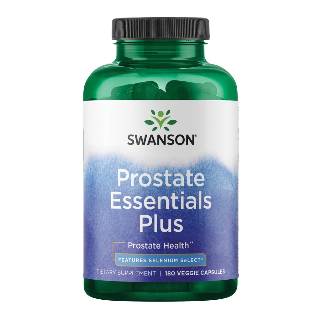 Swanson Prostate Plus - Supplément naturel pour les hommes favorisant un flux urinaire sain « & » Fréquence - Soutien à la santé globale de la prostate - (180 gélules de Veggie)