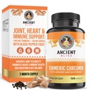 Curcumine curcumine avec gingembre et bioperine, curcumine curcumine curcuma avec poivre noir et poudre de racine de gingembre brut, supplément par Bliss antique (120 capsules)