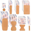 Lunsweer 720 Pcs Assortiment Bandages Variety Pack Bulk Premiers secours Kit de renouvellement Fournitures Tissu flexible Adhésif Respirant Bouton de doigt Spot Bandages Imperméable pour les bras Knees Wound Care Scrapes
