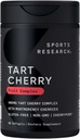Gélules de cerises à tart de recherche sportive - Fabriquées à partir de cerises à tart de Montmorency - Sans OGM et sans gluten - 60 softgels liquides