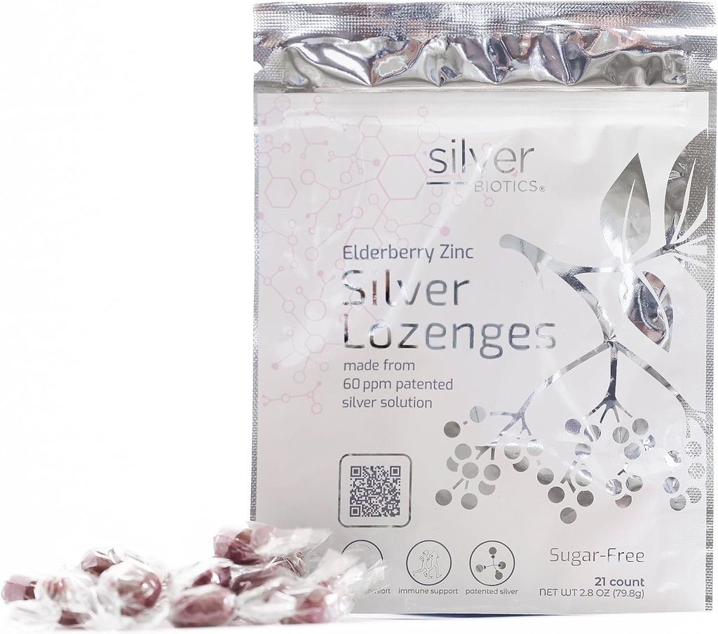 Silver Biotics Colloïdal sans sucre Argent Lozanges de 60 ppm ArgentSol.