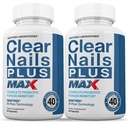 Justified Laboratories (2 Pack) Clear Nails Plus Max Pills 40 Billion CFU Probiotic Supports Strong Healthy Hair Skin Nails 120 Capsules
