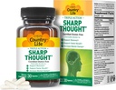 Country Life Sharp Thought - Supplément mémoire et soutien cognitif – Sharp-PS Gold Phosphatidylsérine + DHA – favorise la clarté mentale et un rappel plus rapide – sans gluten, 30 capsules