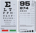 NOYOC 2 Pack Pocket Eye Chart, 2 en 1 Snellen & Rosenbaum Chart, 6,5x3.5 pouces, main double face en plastique carte de vision basse pour les examens oculaires (2 pack 6 pieds)
