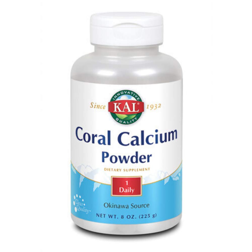 KAL Calcium en poudre 1000 mg, non aromatisé, 8 once