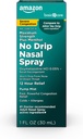 Amazon Basic Care No Drip Severe 12 Hour Nasal Decongestant Pump Mist, Steroid Free, Maximum Strength Plus Menthol 1 fl oz (Pack of 1)