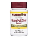 NutriBiotique – Comprimés d'extraits de graines de pamplemousse 125mg, 100Comparaison=GSE de qualité supérieure avec bioflavonoïdes=Potent Immune & Global Health Support= Facile à avaler= Vegan, sans gluten, non-OGM