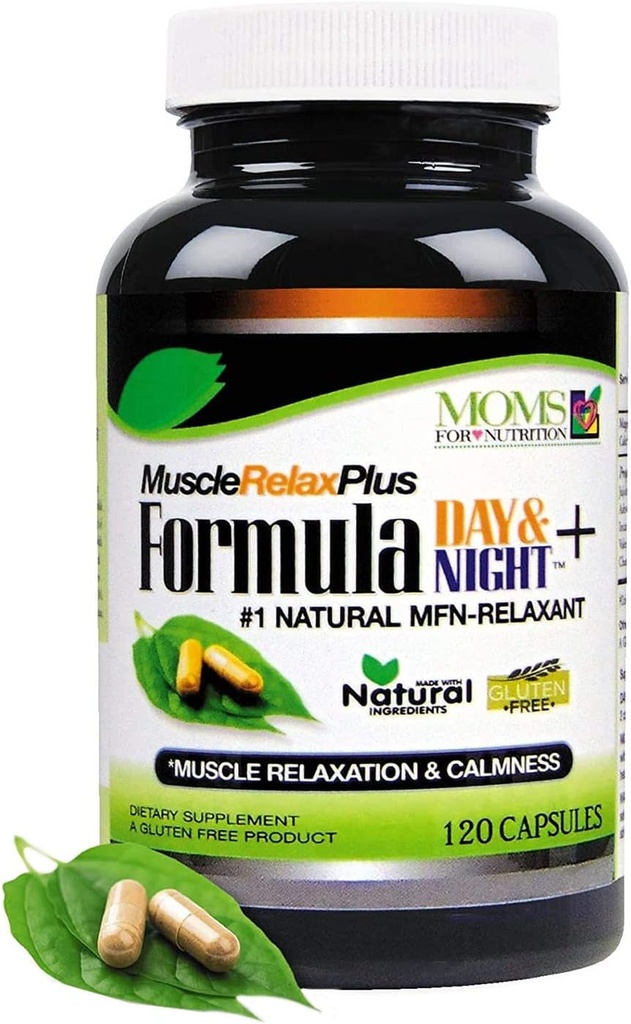 Muscle Relax Formula Plus - Grand supplément de soutien de 1 150 milligrammes - Jour/Nuit 24h/24 7j/7 Relaxeur - Relaxant naturel de force maximale - 120 capsules de comptage
