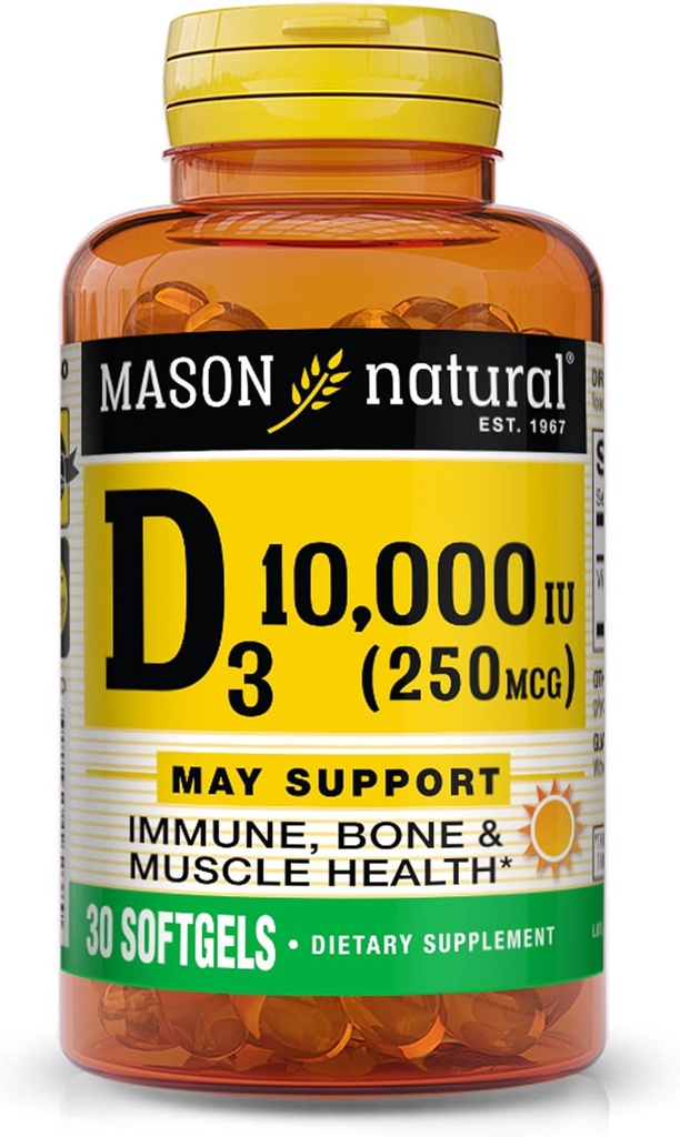 MASON NATURAL D 3 10,000 Iu Softgels, 30 Count