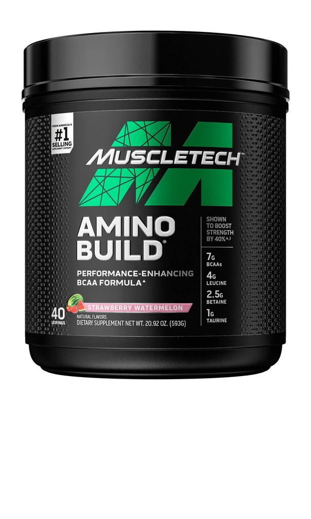 Muscletech Whey Protein Powder & BCAA Amino Acids Poudre Muscle Building Formula with Whey Isolate, Peptides, BCAAs & Electrolytes (4 livres, 40 portions)
