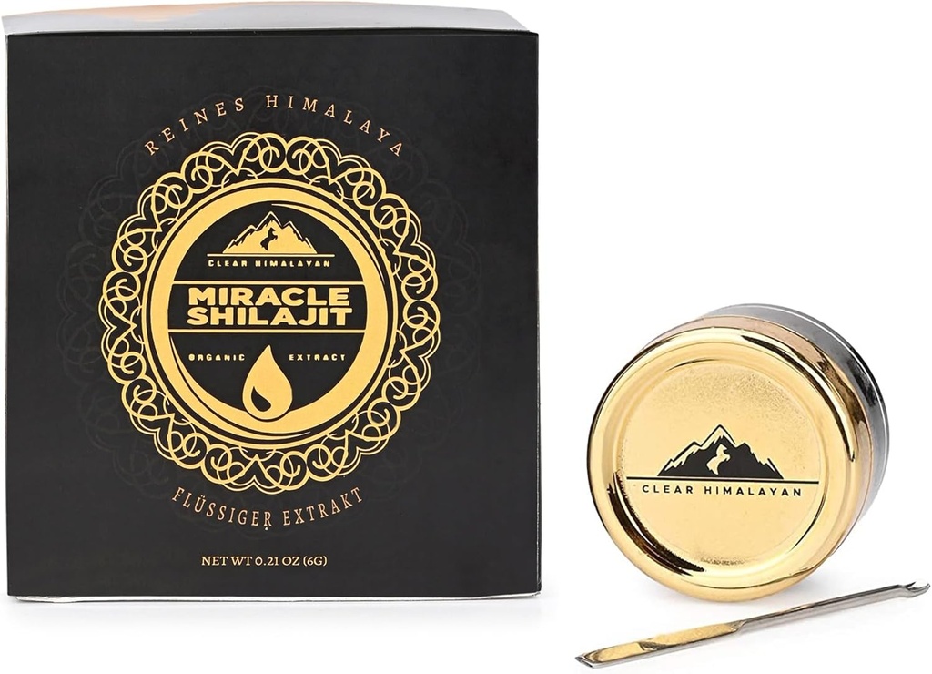 Acide fulvic Himalayan Shilajet Resine 10g (100 portion) - Mummyo authentique de la région de l'Himalaya/Source naturelle des minéraux fulvic et minéraux traces - RAW (10 g)