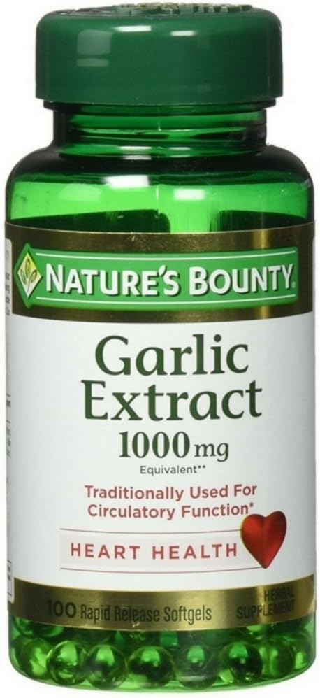 Nature's Bounty Ail 1000 mg Libération rapide 100 Softgels sans odorat