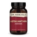 Dr Mercola Astaxanthine biologique - 12 mg Astaxanthine - Support puissant antioxydant - Extrait de microalgues organiques - Sans OGM, sans gluten et sans soja - 90 capsules (90 portions)