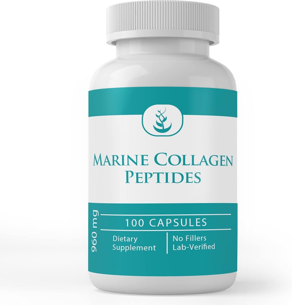 INGRÉDIENTS ORIGINAUX DE PURE Peptides de collagènes marins (100 capsules) Toujours purs, sans additifs ou remplisseurs, laboratoire vérifié