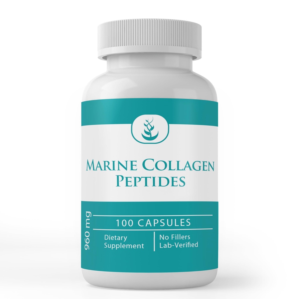 PURE ORIGINAL INGREDIENTS Marine Collagen Peptides, (100 Capsules) Always Pure, No Additives or Fillers, Lab Verified