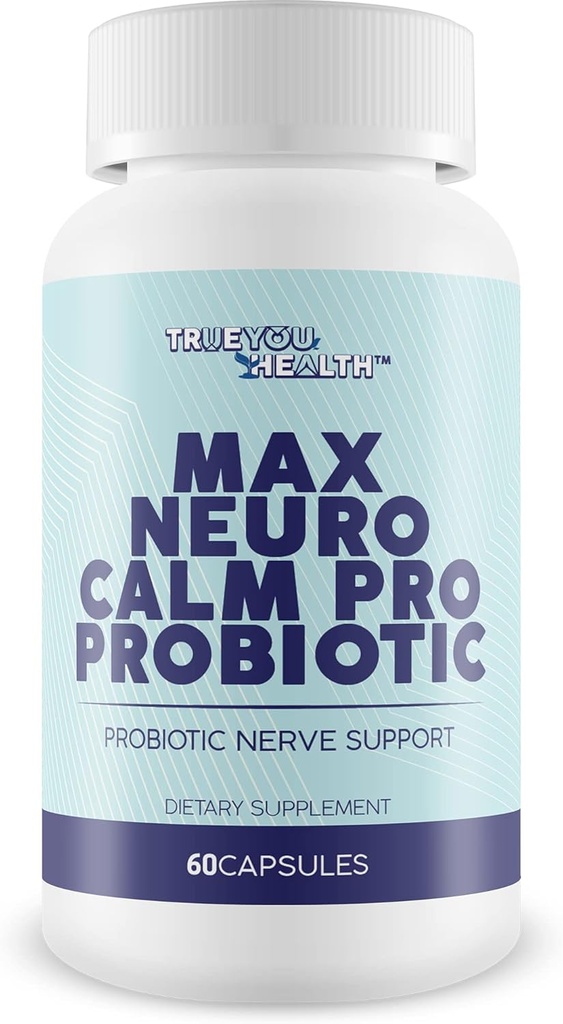 Max Neuro Calm Pro Probiotic - Soutien probiotique Nerve - Formule Premium CFU de 40 milliards de dollars - Mood de soutien - Aide Amélioration de la santé Nerve - Soutien Santé Gut - Soutien Fonction Immune naturelle