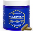 Supplément Resveratrol - 250mg Trans-Resveratrol et 10mg Trans-Pterostilbene - Supplément antioxydants avec 200mg Extrait de vin rouge - Extra Strength Aging Support - 60 Capsules de Knotweed Japonais