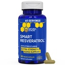 Supplément Resveratrol - 250mg Trans-Resveratrol et 10mg Trans-Pterostilbene - Supplément antioxydants avec 200mg Extrait de vin rouge - Extra Strength Aging Support - 60 Capsules de Knotweed Japonais
