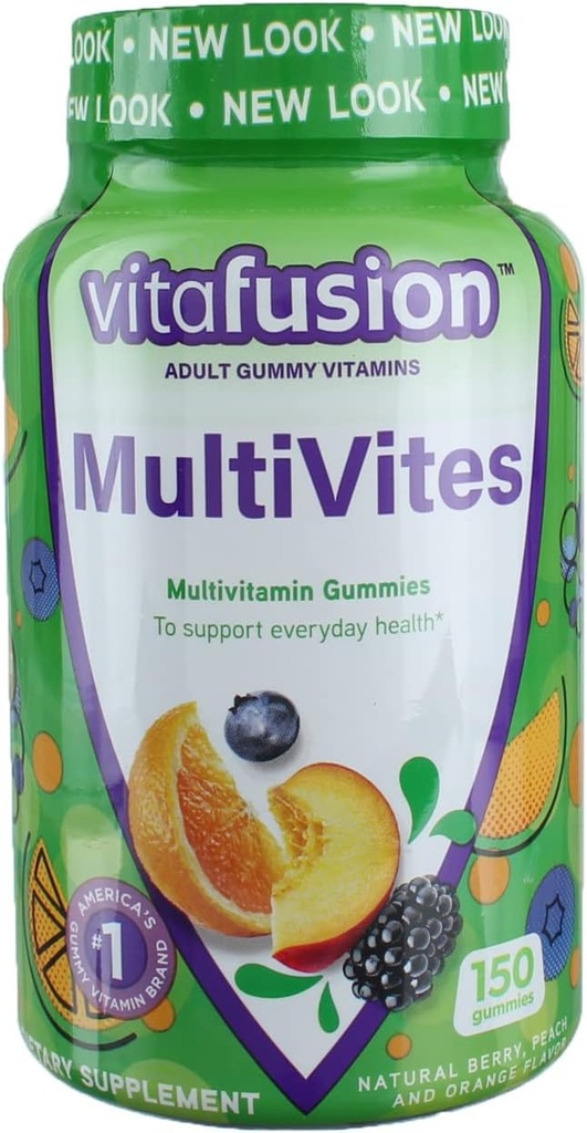 Vitafusion Adulte Multi Gummy, boîte de 3, (150 nombres chacun/ 450 gommes)