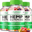 Gommies de chanvre vert d'Euphorie - avec extrait de graine de chanvre d'Euphorie Gommies de chanvre vert Supplément à base de plantes acouphènes, soutien à la santé et au mieux-être, tout naturel Gommy de chanvre vert d'Euphorie (3 Pack - 180 Gommies)