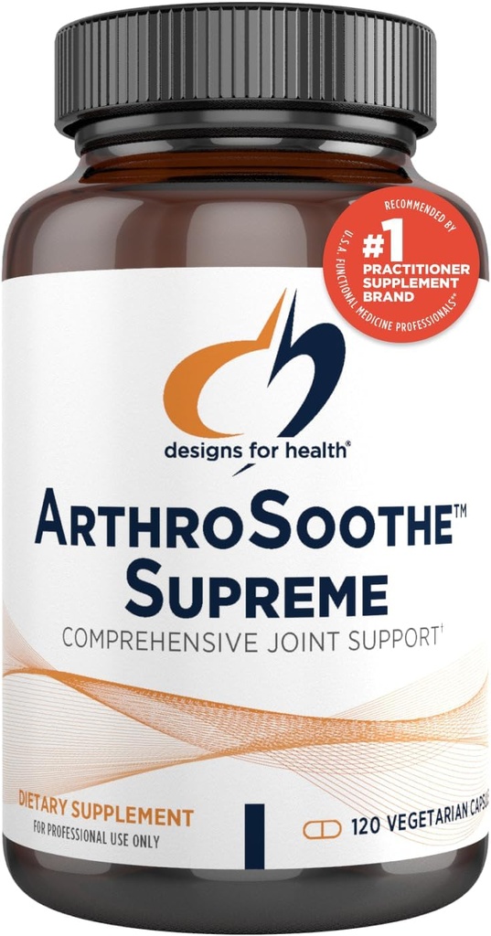 Dessins pour la santé ArthroSoothe Supreme - Supplément de soutien conjoint pour adultes avec sulfate de glucosamine, Quercetin, moule lipée verte, MSM, Skullcap chinois + Plus - Non-OGM (120 capsules)