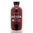 Huile de graine noire biologique de Kiva - Thymoquinone ultra-haute 3X (TQ), pressée à froid, 100 % d'huile de graine de nigella sativa turque, supplément tout naturel non OGM - Vegan, 8 oz (235 ml) Bouteille en verre