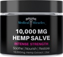 Miracles médicaux Hemp Salve Intense Strength 10 000 MG. Idéal pour les HIPS, les articulations, le cou, le dos, les elbows, les doigts, les mains et les genoux. 100% naturel - Fièrement fabriqué aux USA