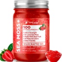 WELLNESS LABSRX Irish Sea Moss Gel Raw - Wildcrafted Superfood Seamoss Gel - Fraises, vitamines et minéraux-Rich de Pristine Caribbean Waters, Immune and Digestive Health Support - 10 oz.