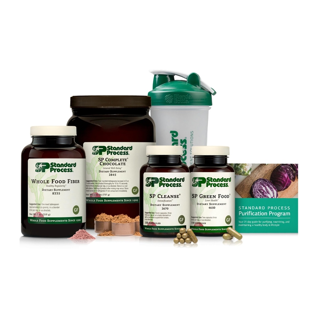 Trousse normalisée de purification du procédé avec fibre complète et complète de l'alimentation SP - Détox et soutien du foie - Trousse complète de fibres alimentaires pour maintenir un corps en santé - Programme de 21 jours - Chocolat