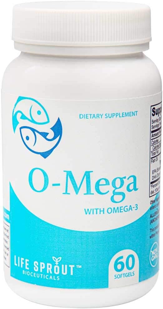 O-Mega avec EPA/DHA Oméga-3 Acides gras - 60 Capsules