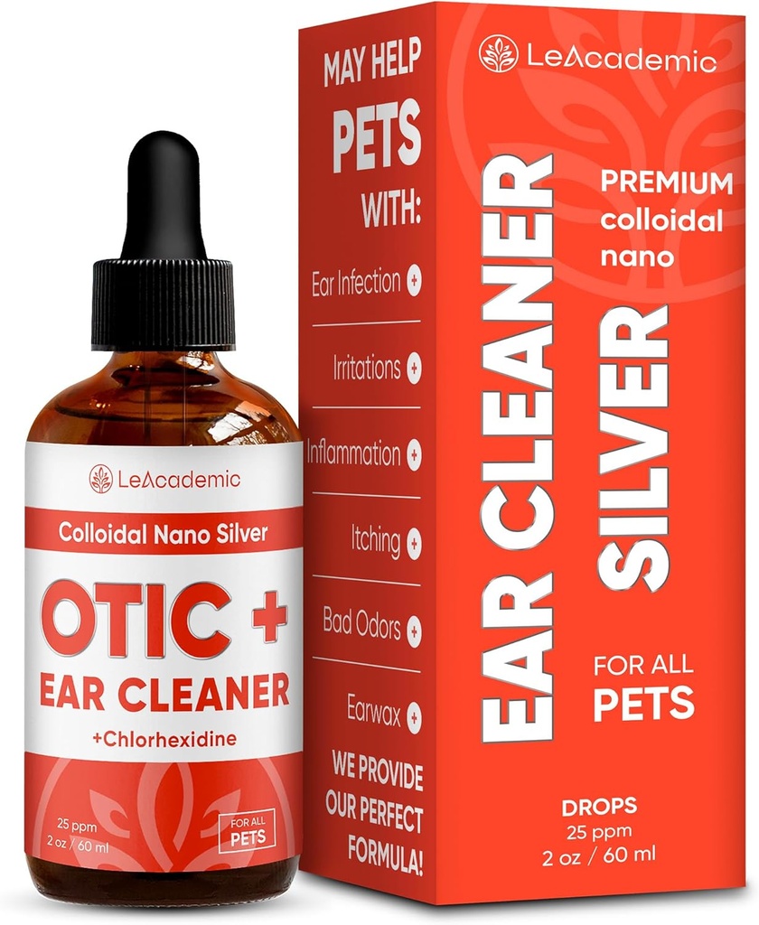 Solution OTIC+ pour le nettoyage de l'oreille des chiens Traitement de l'infection de l'oreille des chiens