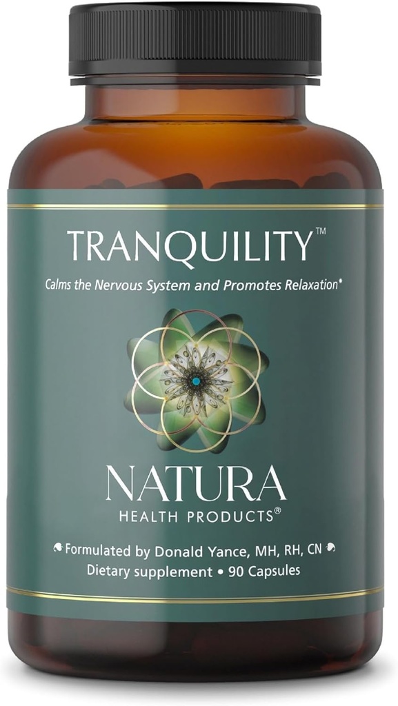 Produits de santé Natura Supplément Tranquillité - Soutient la relaxation - Avec L-Theanine, Lemon Baume, Safran, Kava, Skullcap, Lavande et Passion Flower (90 Capsules)