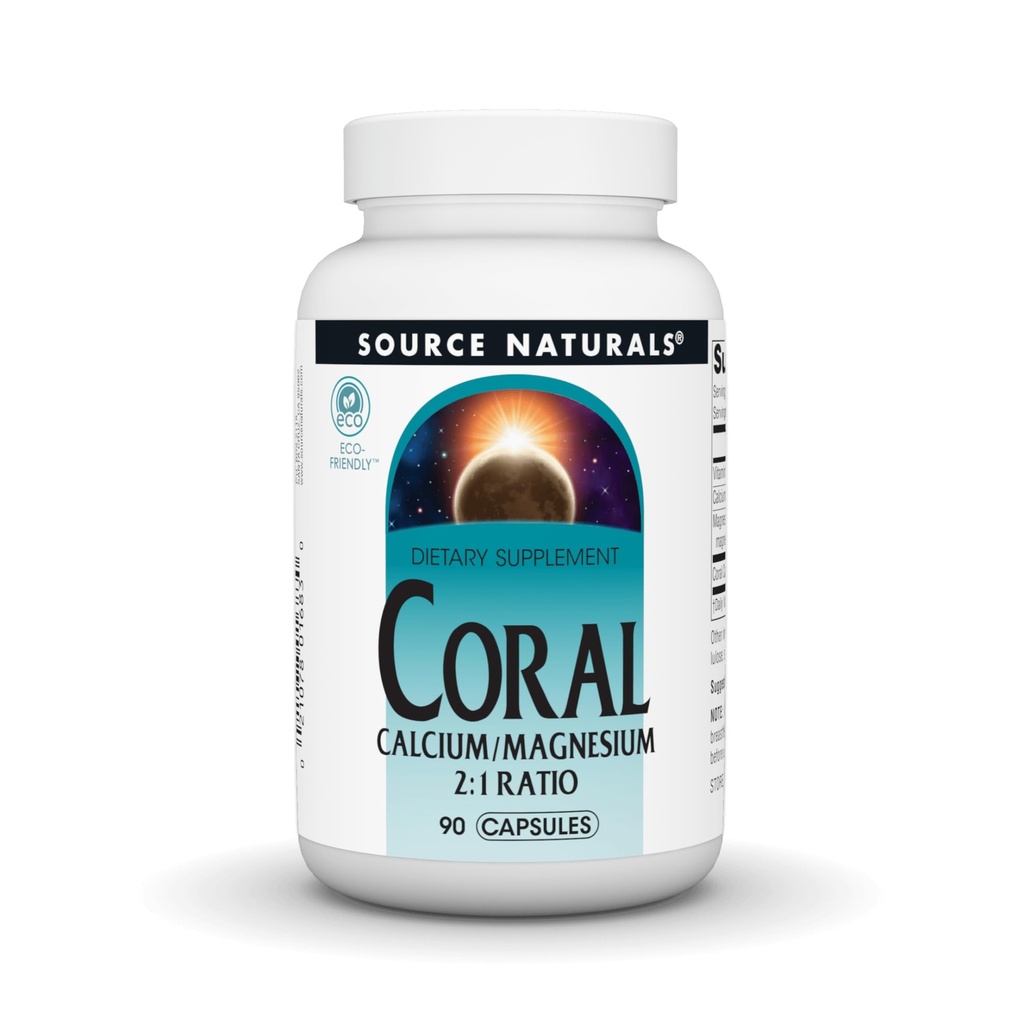 Source Naturals Calcium corallien avec capsules de magnésium, 90 capsules
