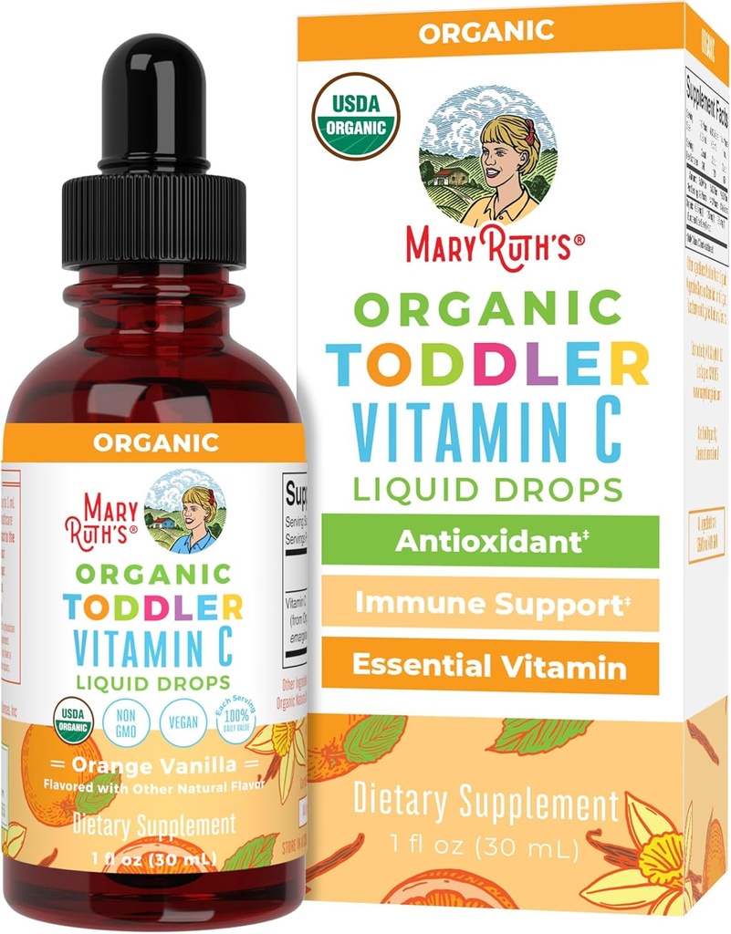 MaryRuth Organics Toddler Vitamine C Drops de l'USDA Vitamine C Organique Liquid Drops for Toddler de l'USDA Ages 1-3 Ans de Vitamine pour l'Immune Soutien et la santé globale