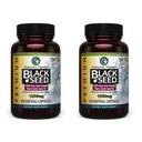 Amazing Herbs Premium Capsules d'huile de graines noires - Haute puissance, Nigella pressée à froid Sativa aide à la santé digestive, le soutien immunitaire et la fonction cérébrale - 60 comte, 1250mg (paquet de 2)